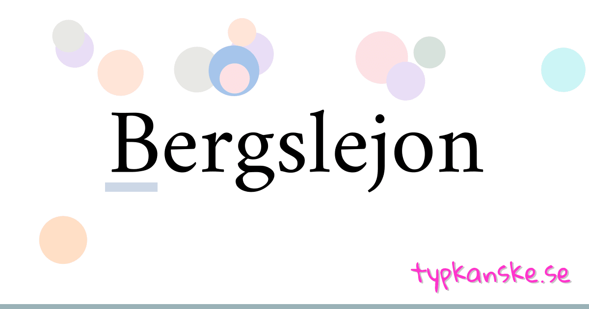 Bergslejon synonymer korsord betyder förklaring och användning