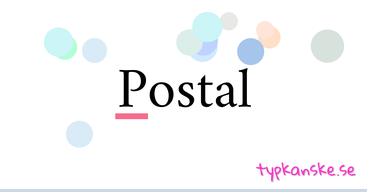 Postal synonymer korsord betyder förklaring och användning