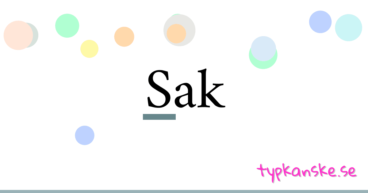 Sak synonymer korsord betyder förklaring och användning