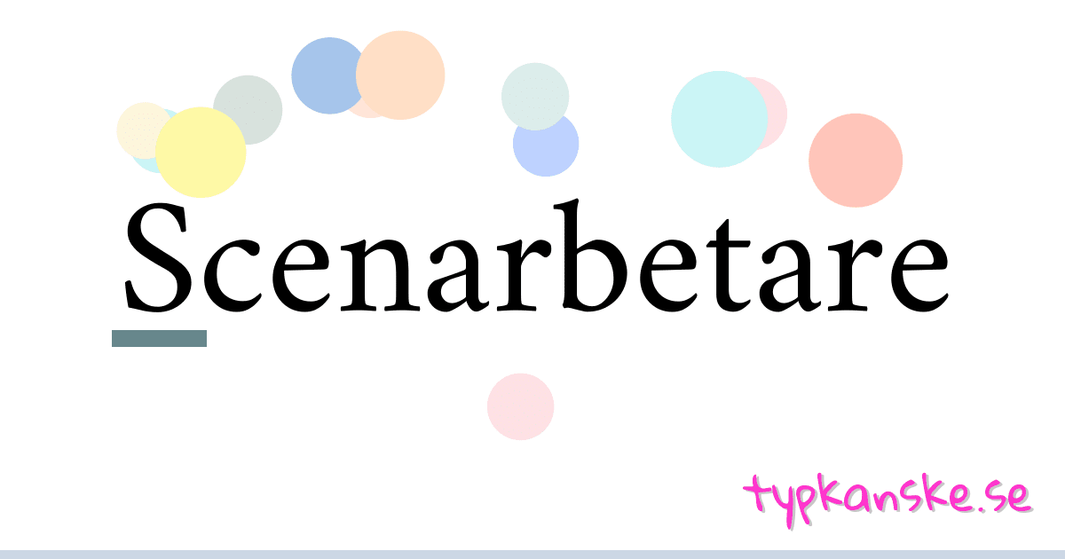 Scenarbetare synonymer korsord betyder förklaring och användning
