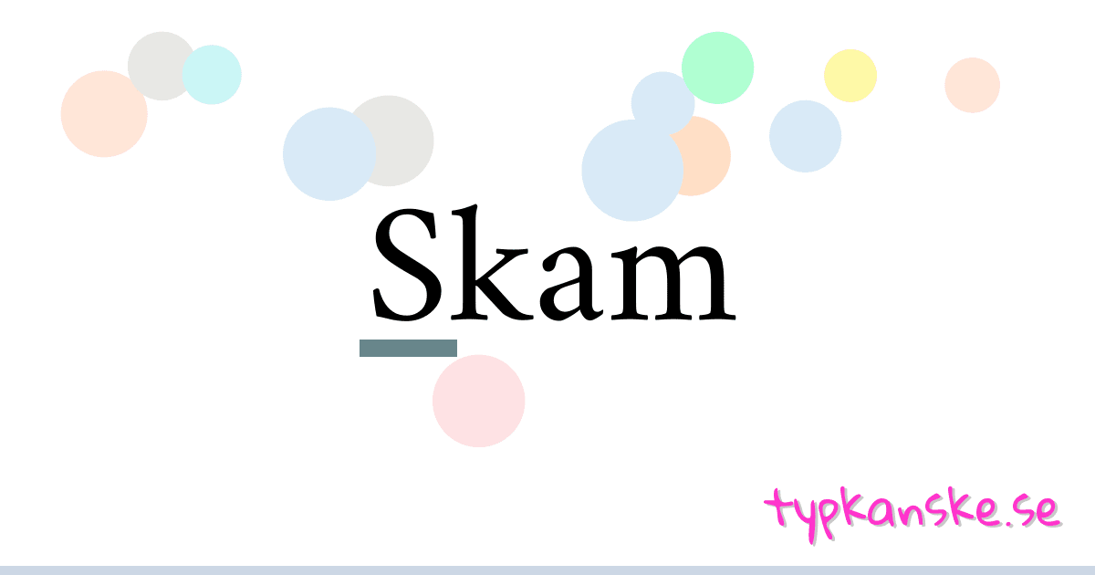 Skam synonymer korsord betyder förklaring och användning