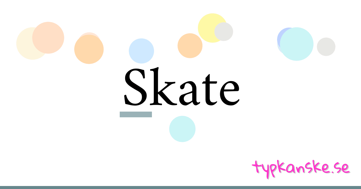 Skate synonymer korsord betyder förklaring och användning