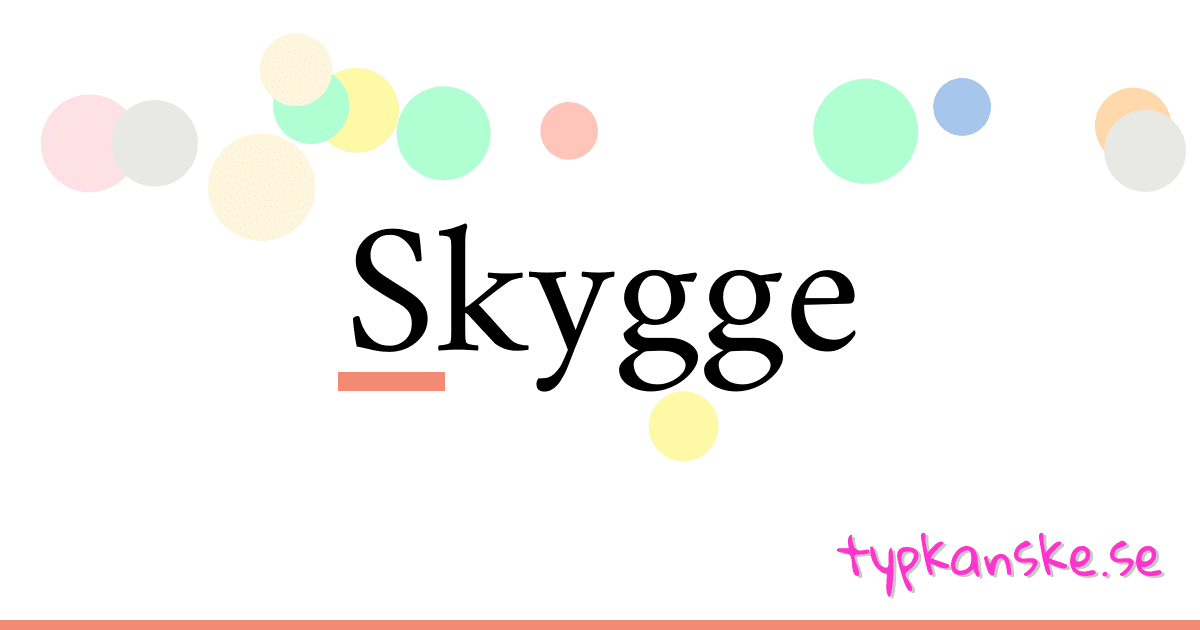 Skygge synonymer korsord betyder förklaring och användning
