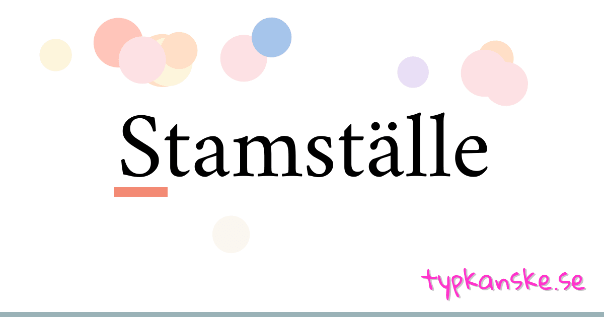 Stamställe synonymer korsord betyder förklaring och användning