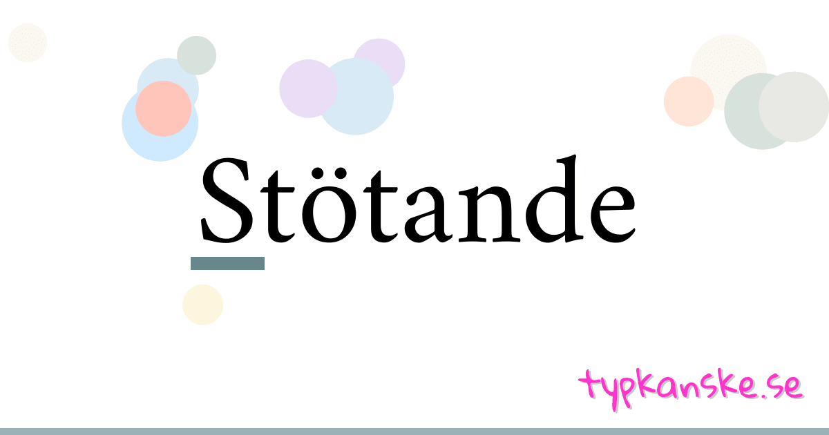 Stötande synonymer korsord betyder förklaring och användning