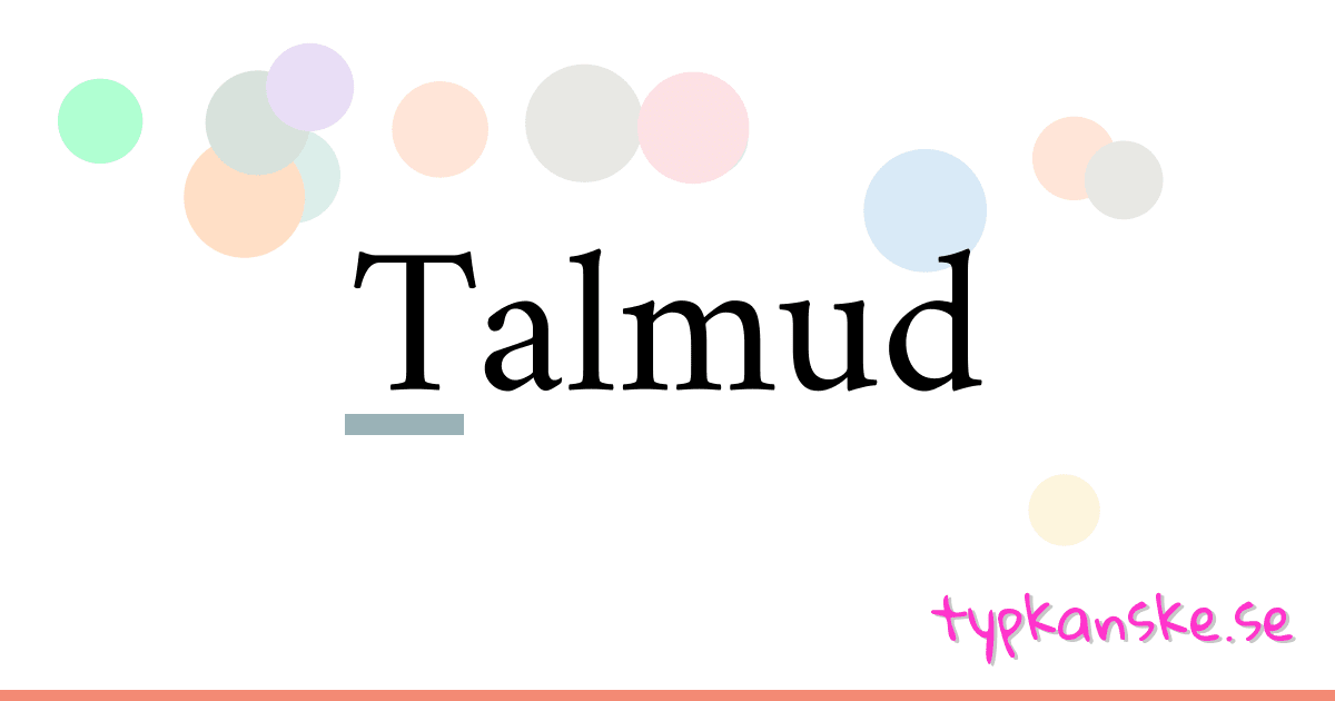 Talmud synonymer korsord betyder förklaring och användning