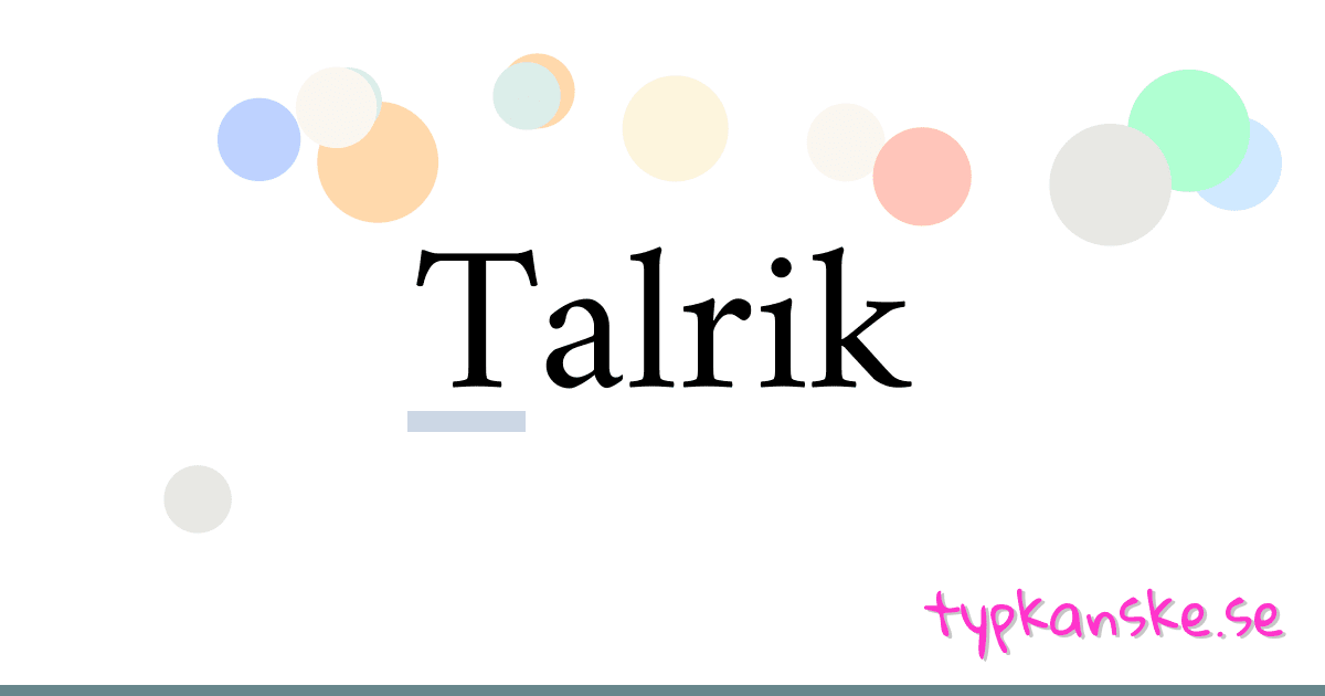 Talrik synonymer korsord betyder förklaring och användning