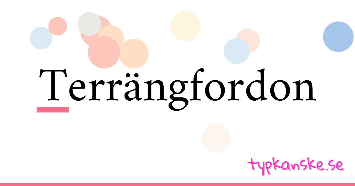 Terrängfordon synonymer korsord betyder förklaring och användning