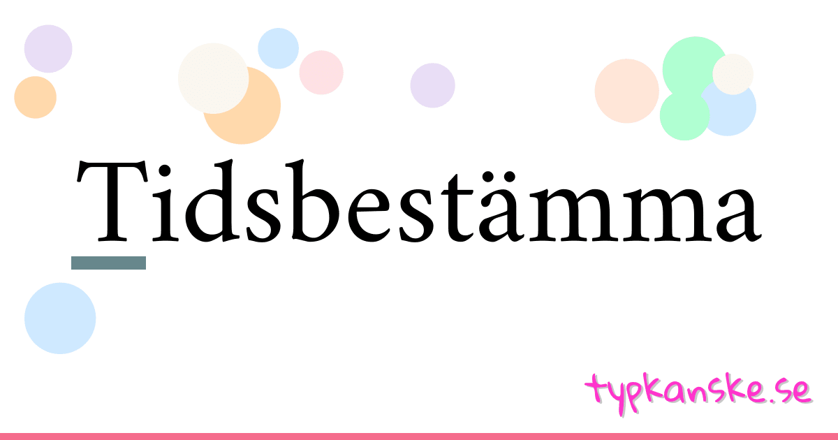 Tidsbestämma synonymer korsord betyder förklaring och användning